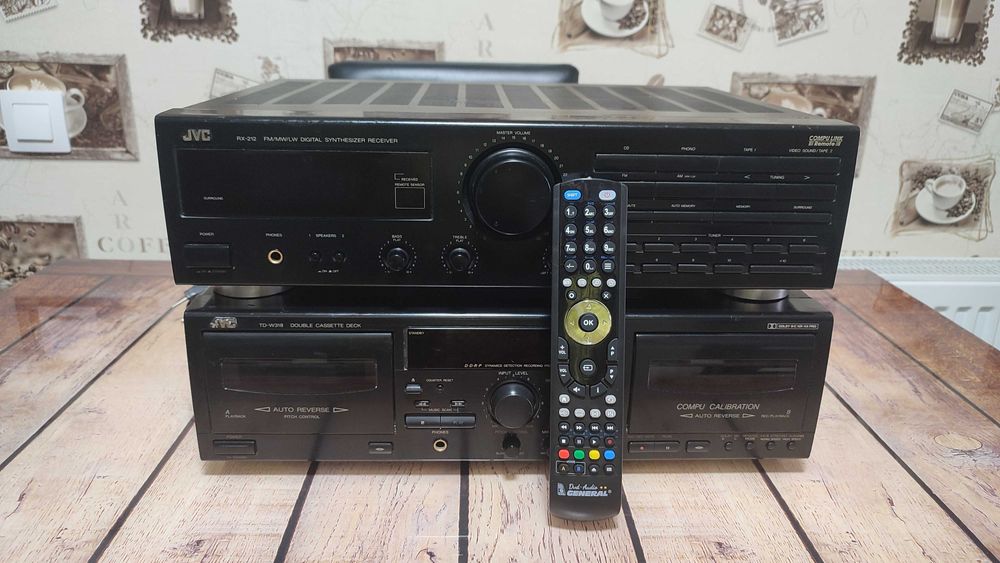 Amplituner JVC, dublu deck JVC.