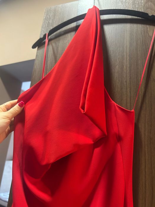 Червена дълга рокля Zara