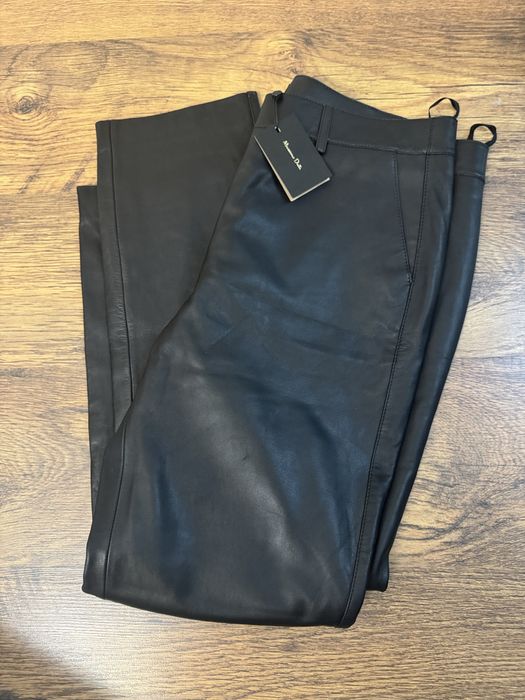 Кожаные брюки Massimo dutti