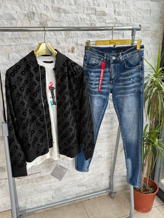 Set Blugi DSQ2 + Tricou LV + Jacheta LV