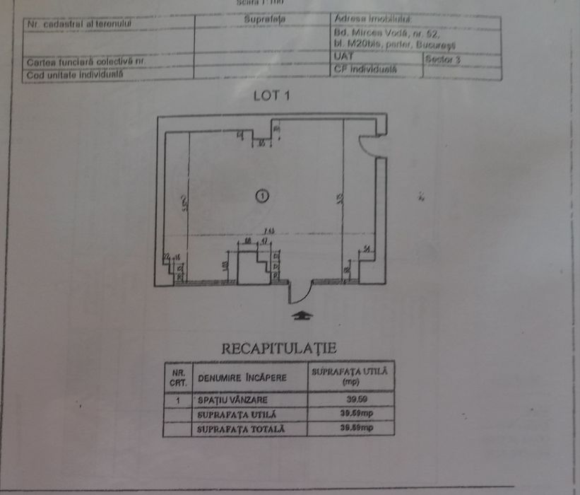Spațiu Comercial 40 mp | Vitrină 6.5m | Închiriere sau Vânzare | Bd. Mircea Vodă 52