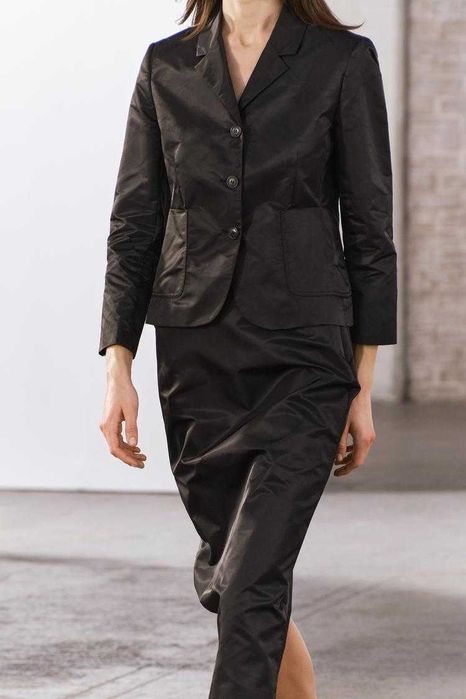 Комплекти Зара зелен 100 % вълна и черен полиамид НОВИ с етикет