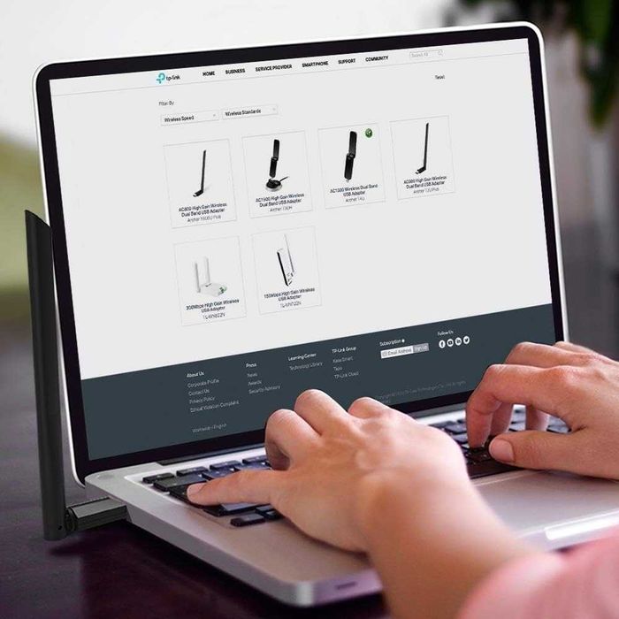 TP-Link USB WiFi двубандов мрежов адаптер с високо усилване