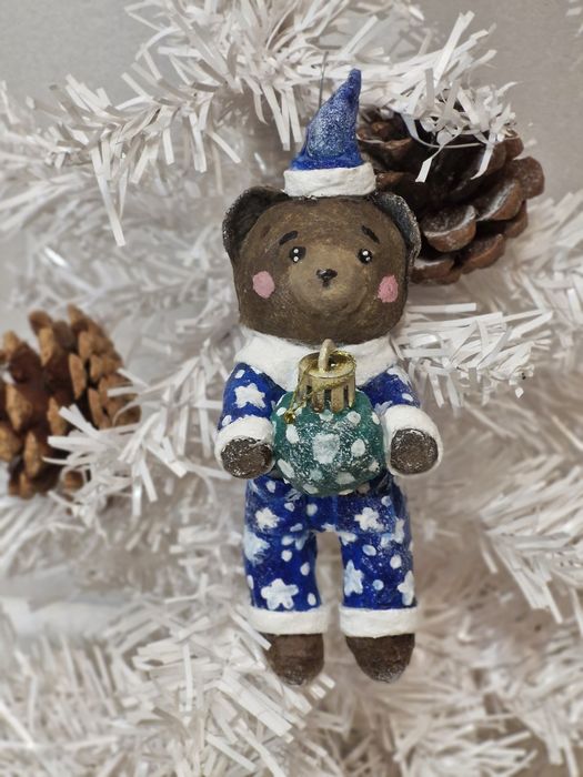 Елочные игрушки из ваты (ручная работа)