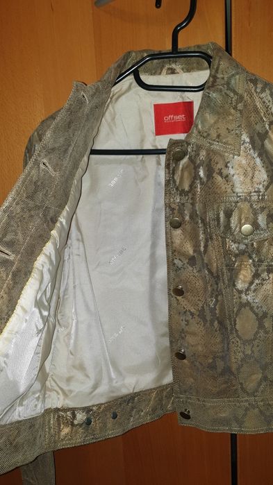 Geaca piele naturala chameleon Offset S/M,animal print