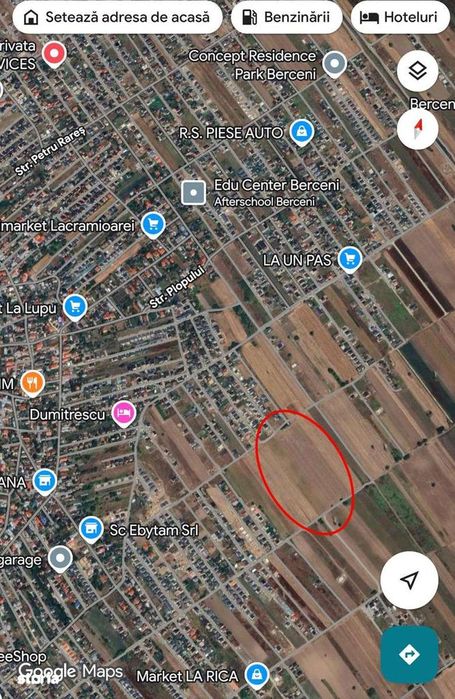 Teren de vânzare 9360 mp Berceni Ilfov – ideal dezvoltare rezidențială