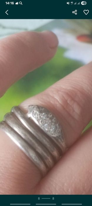 Кольцо серебряное ,советское  925 пробы в отличном состоянии