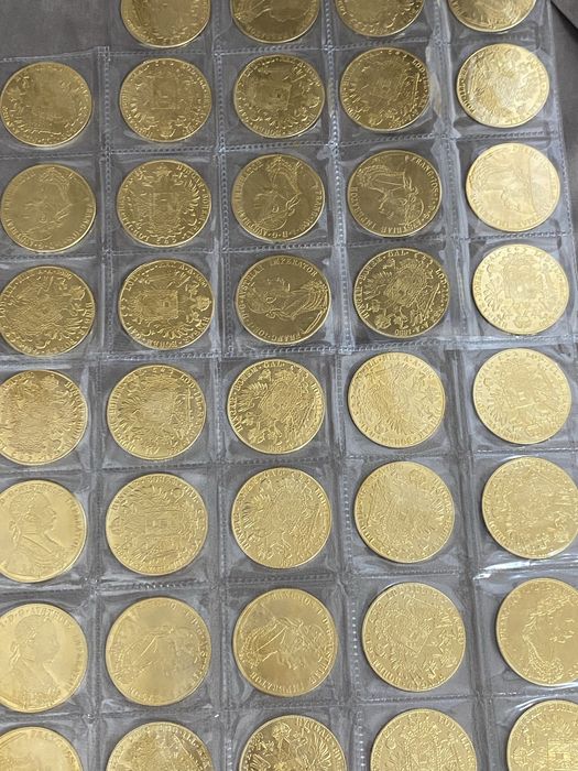 Monede franc iosif placate cu aur 24k