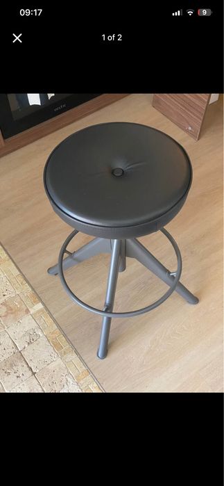 TROLLBERGET scaun bar Taburet /suport vertical, Glose negru
