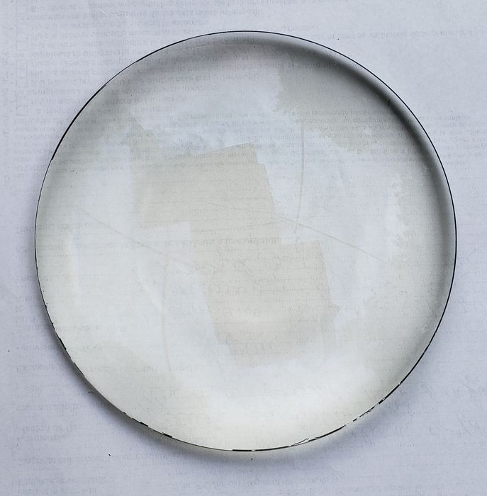 Lentilă, Lupă, Diametru_14cm, Focala_20cm, 870grame, Grosime_2cm.