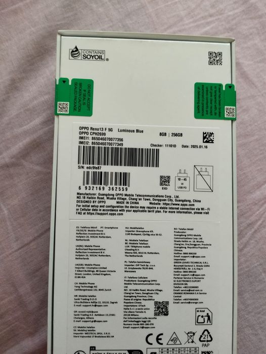 OppO 13F,pachet complet, baterie 99%