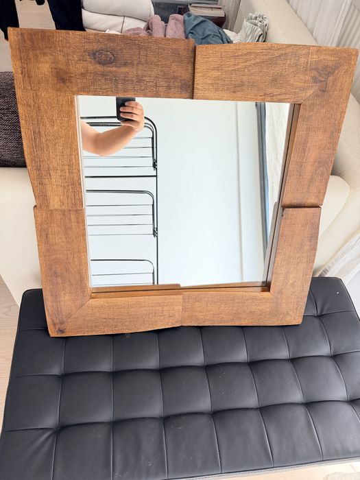 Oglinda lemn masiv 63.5 cm x 63.5 cm