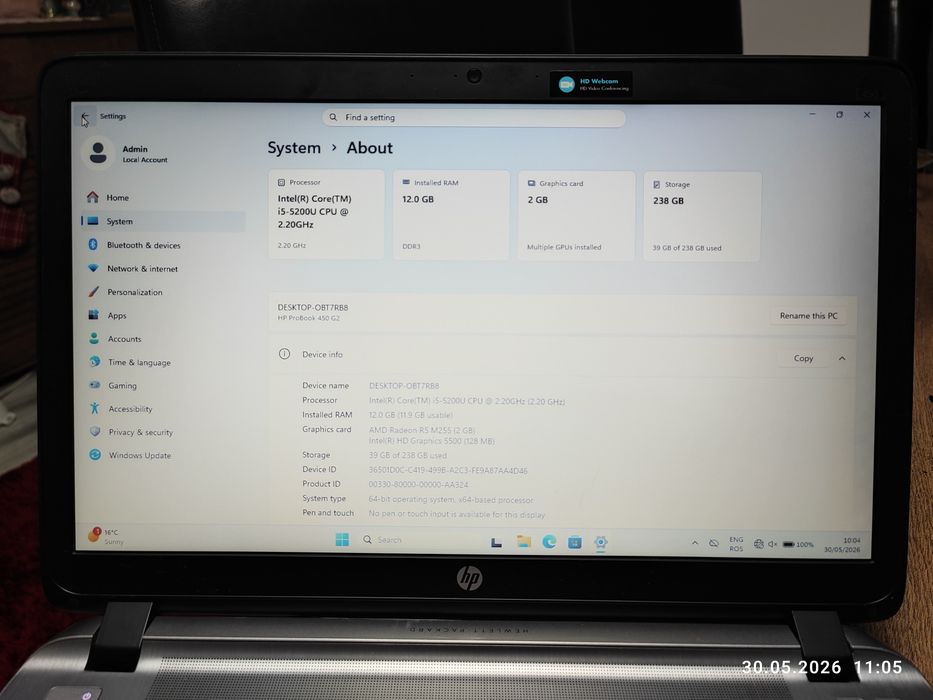Laptop HP ProBook 450