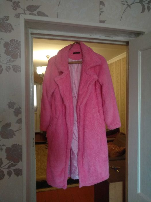 Розовая шубка тедди