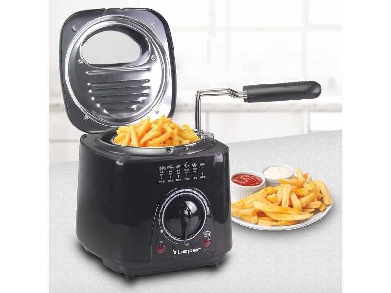 Компактен Фритюрник с Регулируем Термостат BEPER P101FRI100, 1L, 950W