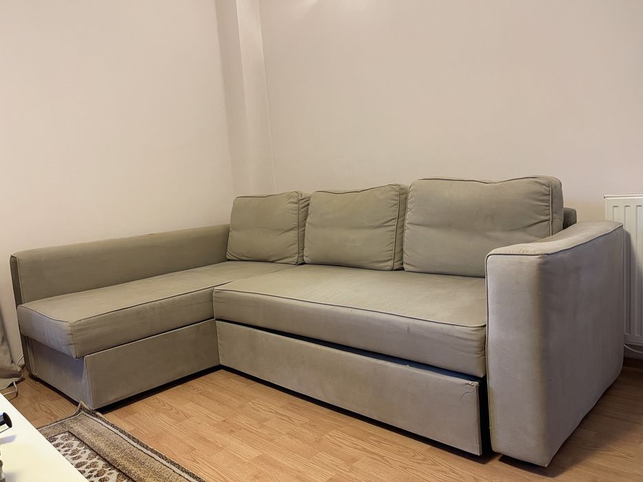 Coltar extensibil beige/crem cu mici defectiuni