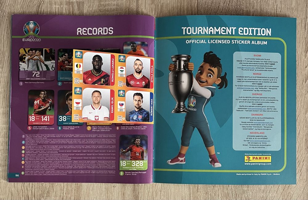 Album Euro 2020 Tournament Edition Panini
