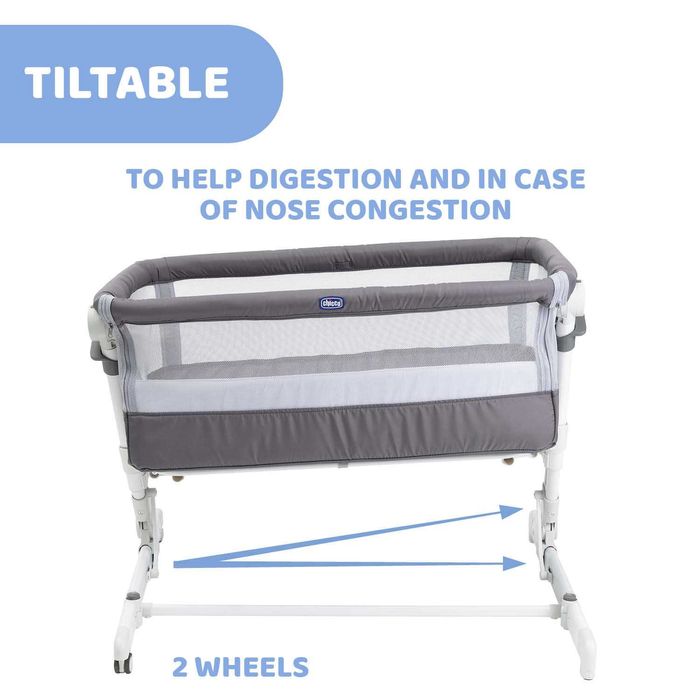 Patut atasabil Chicco Next2Me PopUp Atmoshpere(Gri) 0luni+ NOU SIGILAT