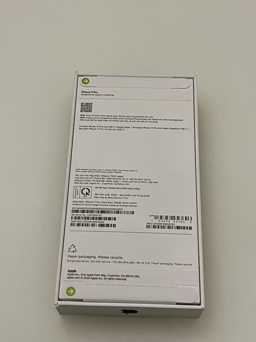 iPhone 17 Pro, Deep Blue, 256GB. Новый!