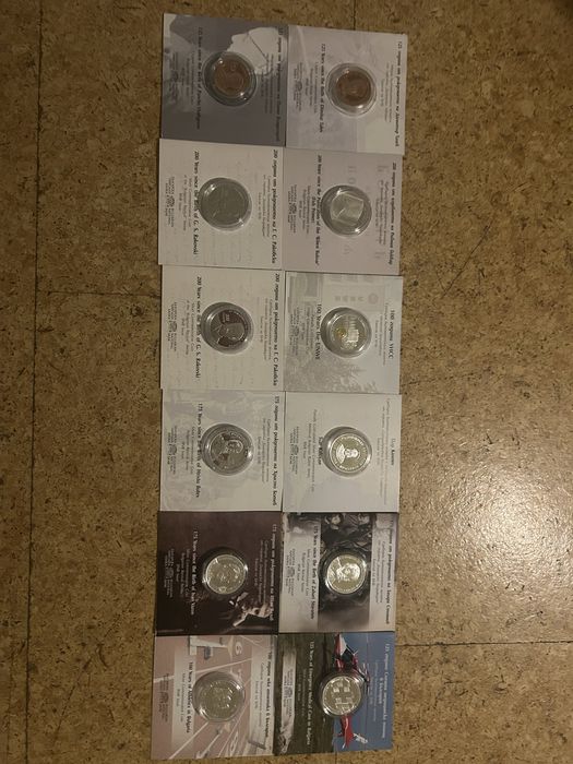 Български сребърни нумизматични монети от БНБ (лична колекция)