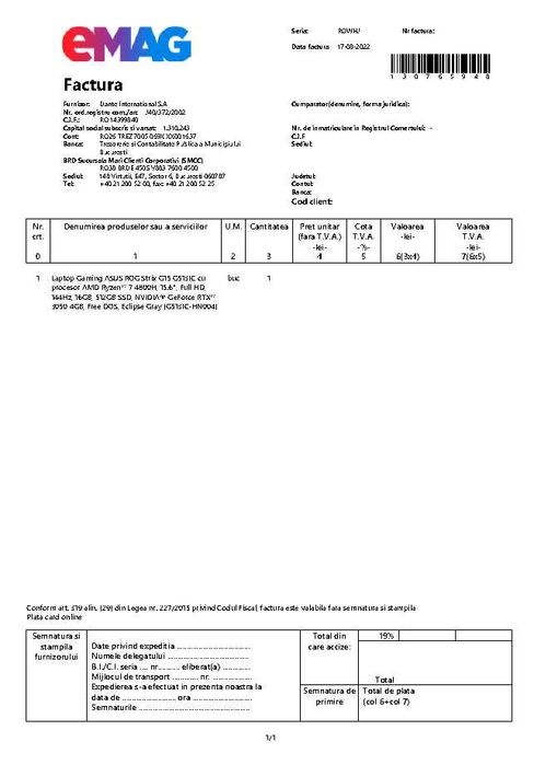 Laptop Gaming ASUS ROG Strix G15 G513IC