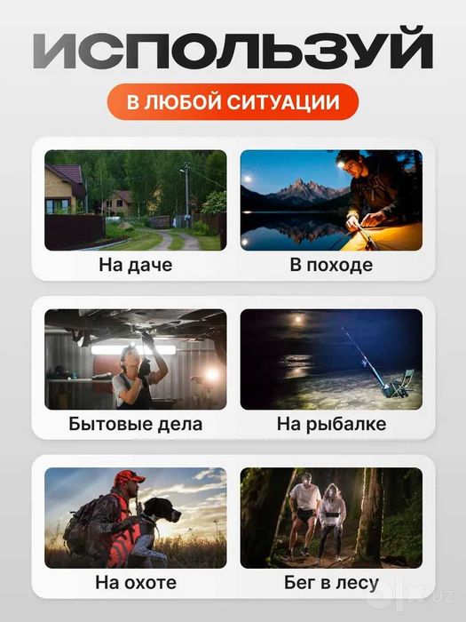 Многофункциональный налобный фонарь ATuMan MH1 аккумуляторный