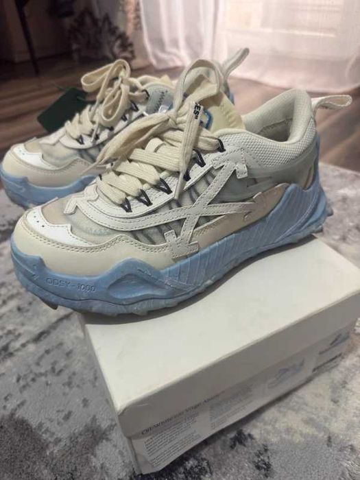 #CALITATE PREMIUM# OFF-WHITE Odsy-1000 White Blue Marble - Verificare colet