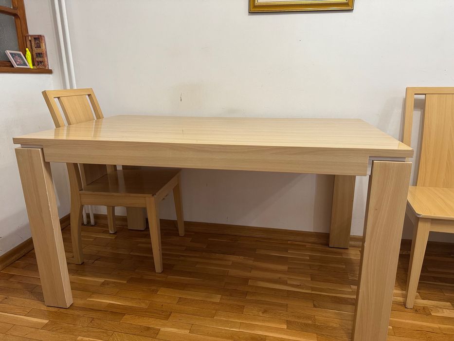 Маса за хранене, с 6 стола