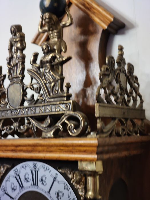 Стенен холандски часовник  „Zaanse“, в махагонов корпус