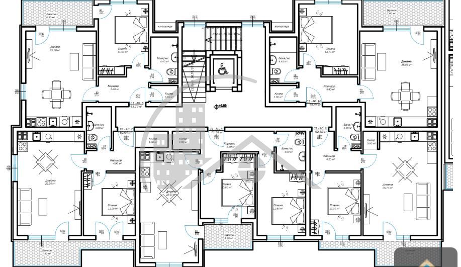 2-стаен в Варна, област-м-т Ален Мак площ 69 цена 113500