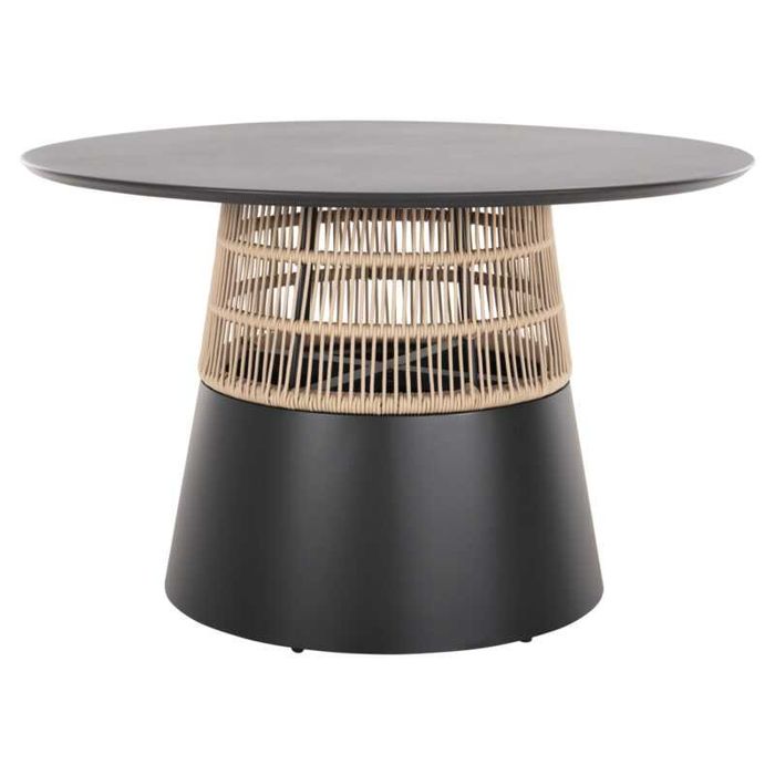 Кръгла маса, HM6106.04, Шампанско, Бежов, Антрацит, Въже, 120х75см.