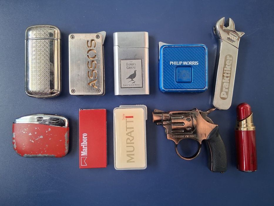 ЛОТ Стари Метални Запалки 14 Броя