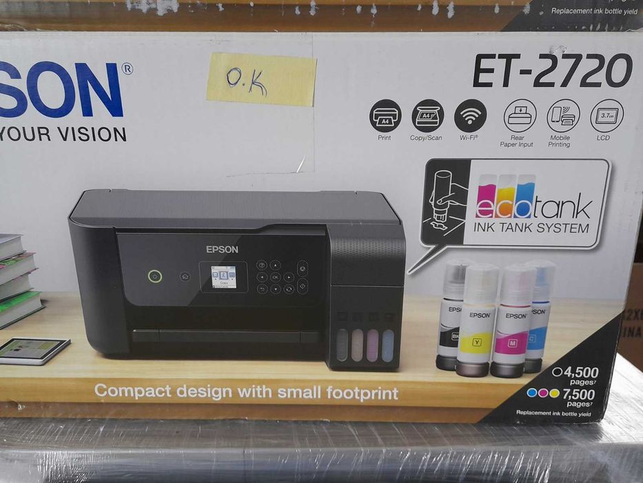 Принтери Epson Еcotank 2720, 2850, 2856 , 4700 , 4810( 155€ ) 2825 128 € НОВИ и Epson XP-2205 Wifi със чисто нова CISS 105 €