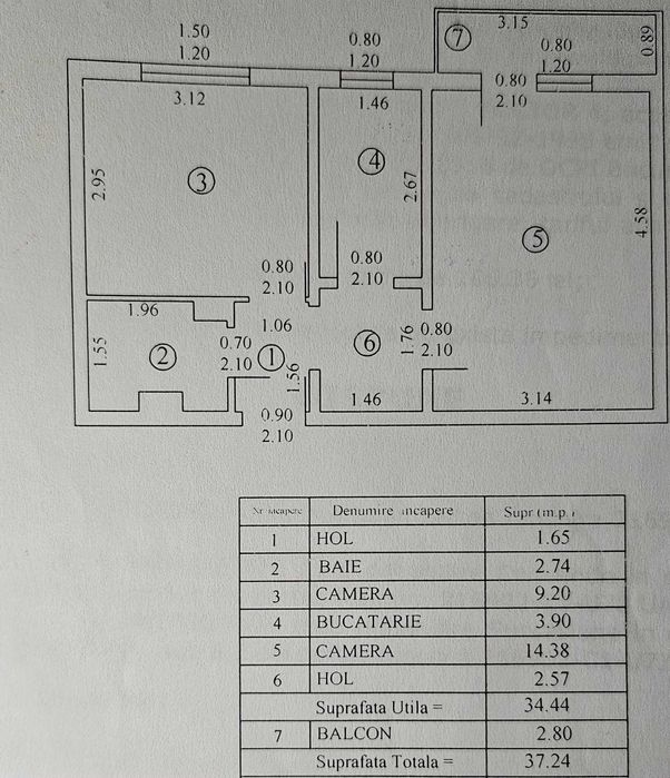 Apartament 2 camere de vanzare