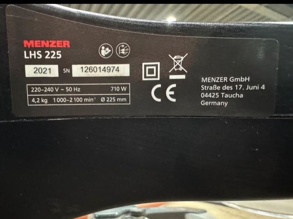 Шлайфмашина за стени Menzer LHS 225, 2100 об./мин