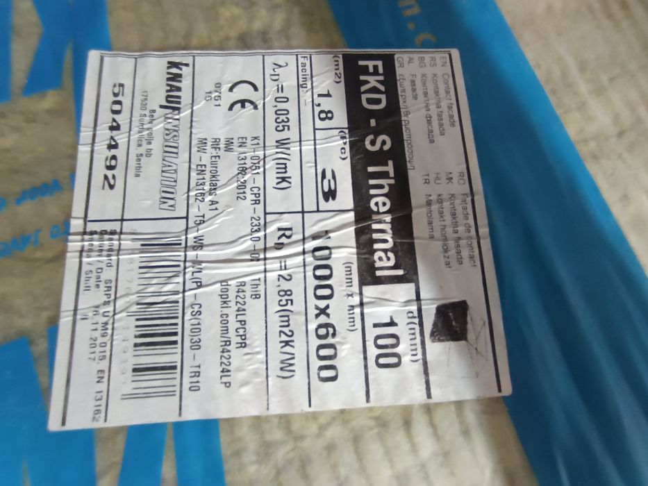 Vată bazaltică de 10 și polistiren expandat,de 10