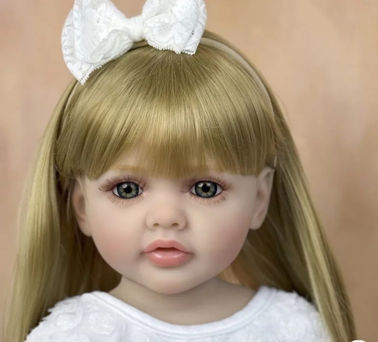 INOFJES 55см 22инча Пълномеко Винилово Тяло Реборн Бебе Красива Кукла