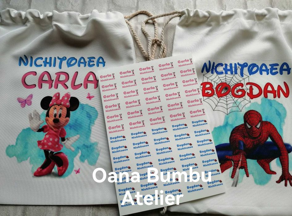 Etichete hainute gradinita si saculeti personalizati cresa