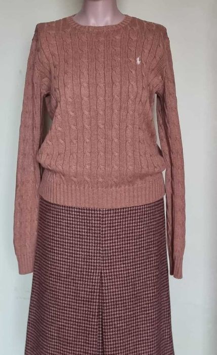 Pulover bej Ralph Lauren, bumbac 100%, marimea L