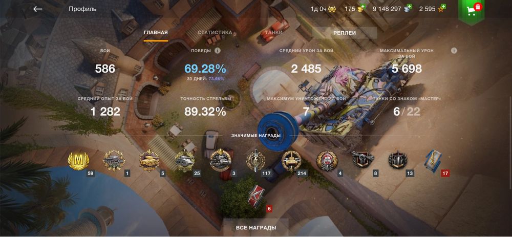 Танк Блитц Акаунт продам