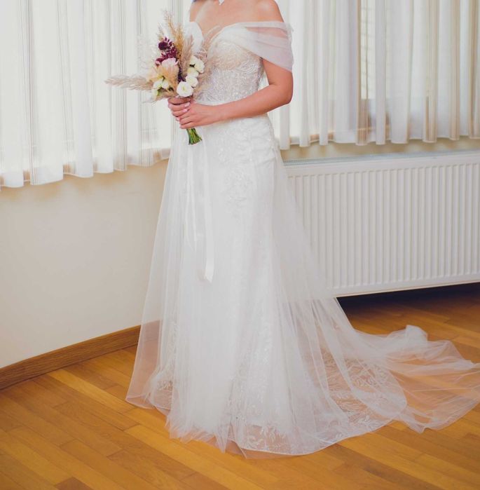 Vand Rochie mireasa cu corset reglabil S/M