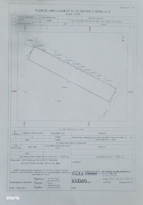 Teren De Vanzare In Conuna Joita Sat Bacu Jud Gr