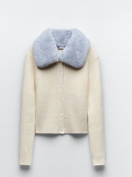 Cardigan Zara cu blana