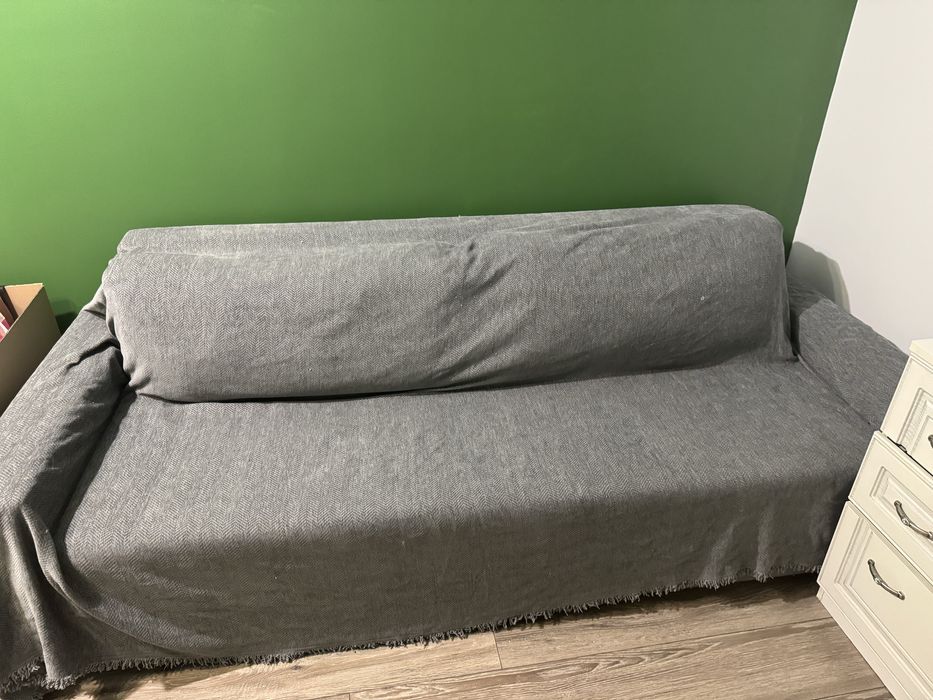 Раздвижной диван, серый, б/у