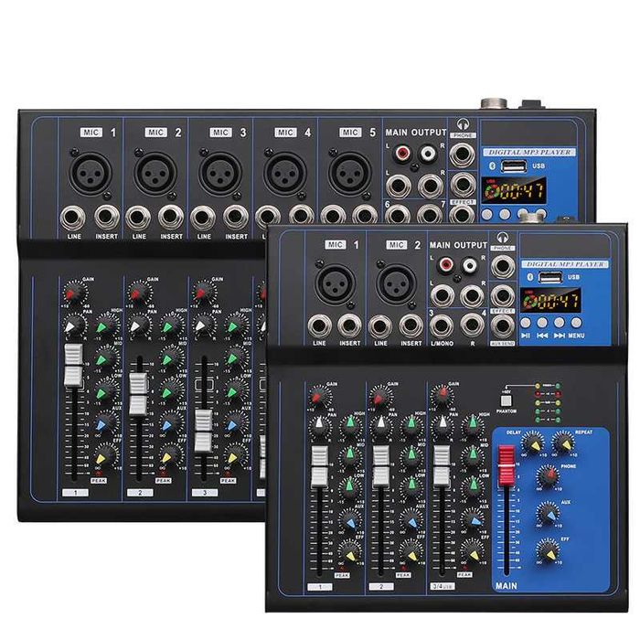 Pasiv mixer audio profesional 4 canale F4 Bluetooth USB Mp3 Egalizator
