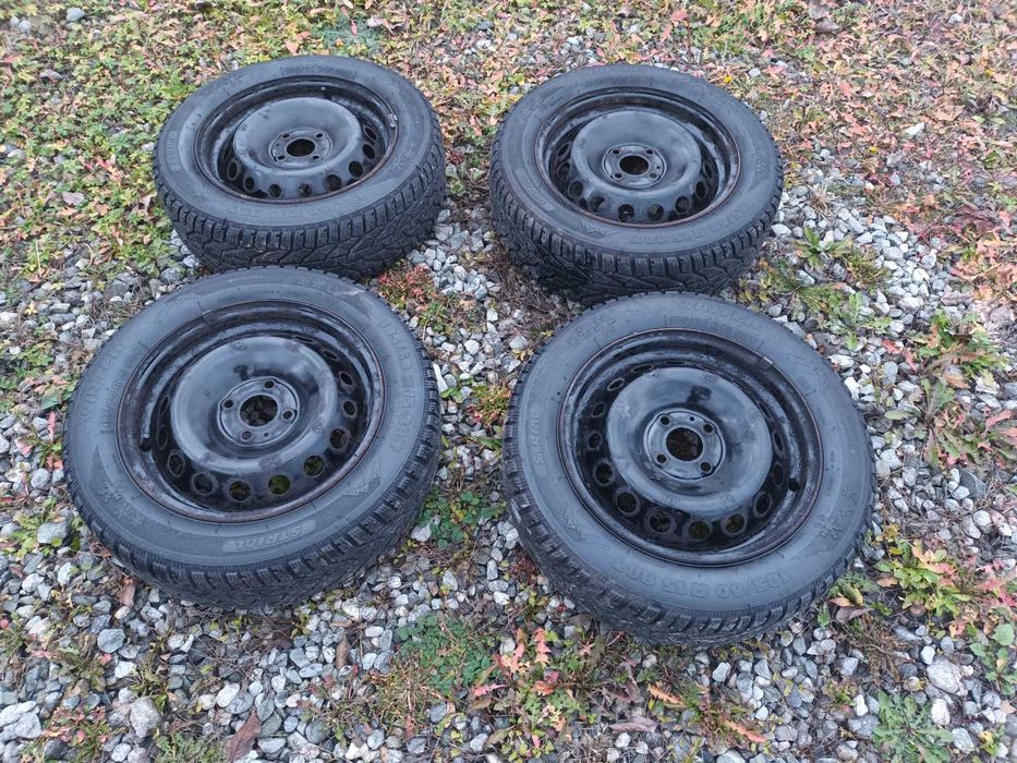 Roti iarna jante 4x100, anvelope 185/60/R15, opel , dacia, renault !!