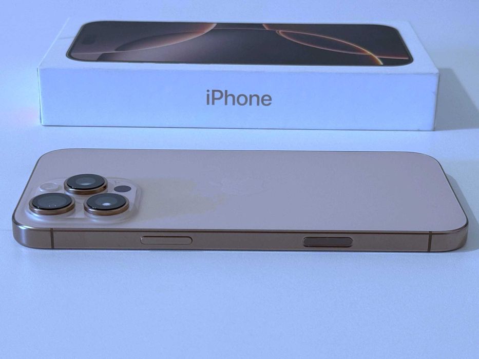 Бартер! Като НОВ! iPhone 16 Pro Max Desert Titanium (Златен) 88%