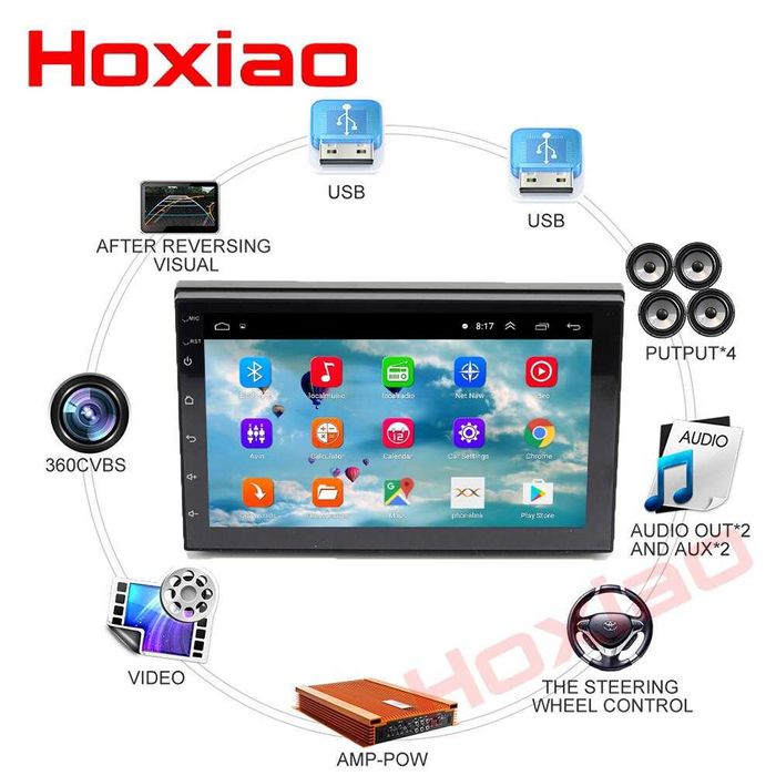 Навигация GPS Android  , М.7116R WI-FI, RDS. Мултимедия двоен дин