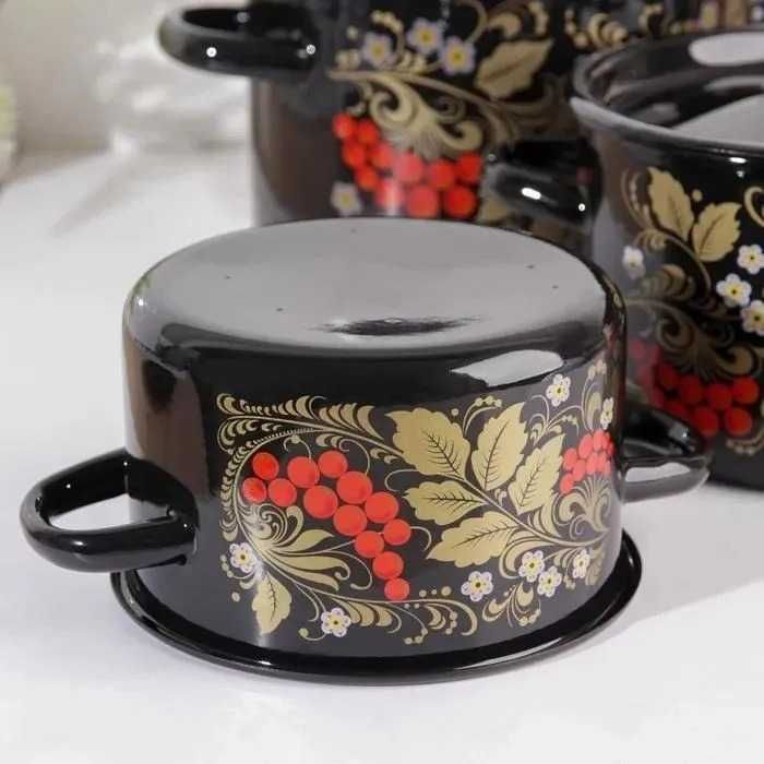 набор кастрюль эмаль