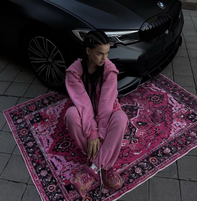 Розовый ковер 120/160